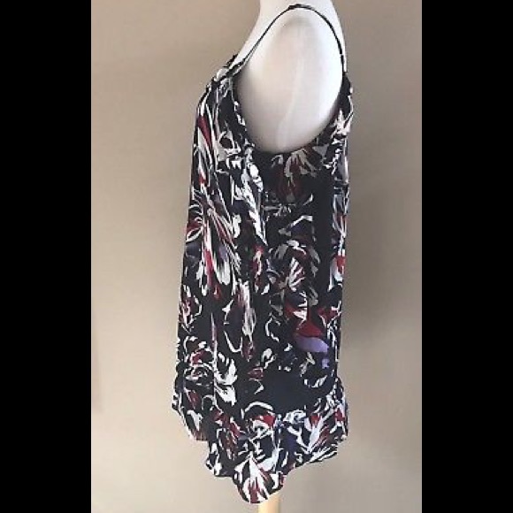 NEW Parker Cold Shoulder Dress Silk Black Floral - Picture 5 of 6